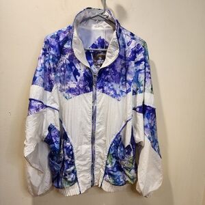 East West Panda Group Vintage 80s Windbreaker track jacket size L